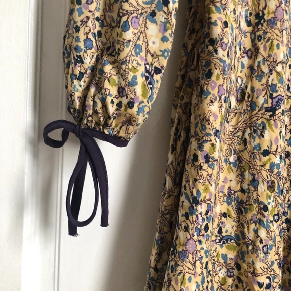 Floral Side Tie Peasant Dress - Picture 10 of 15